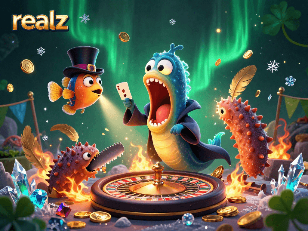 Spiele und Gewinne: realz beim Kartentrick des Leucht-Aals im Casino