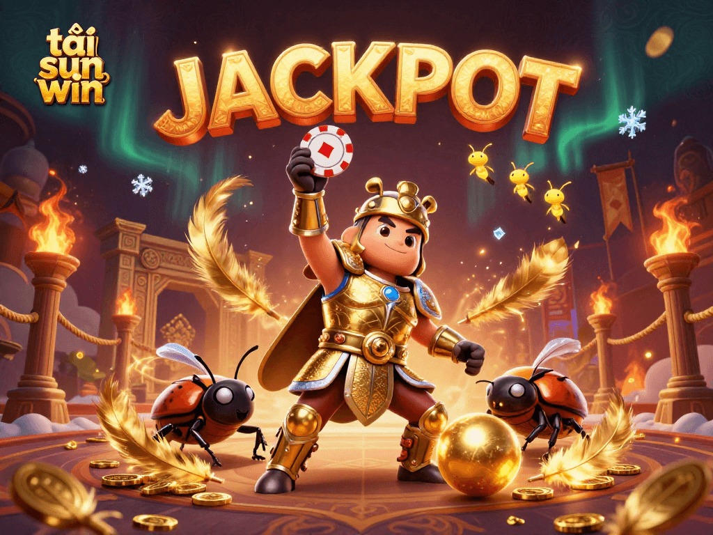 Win big at tải sun win with an epic casino celebration featuring 3D beetles and fireflies.