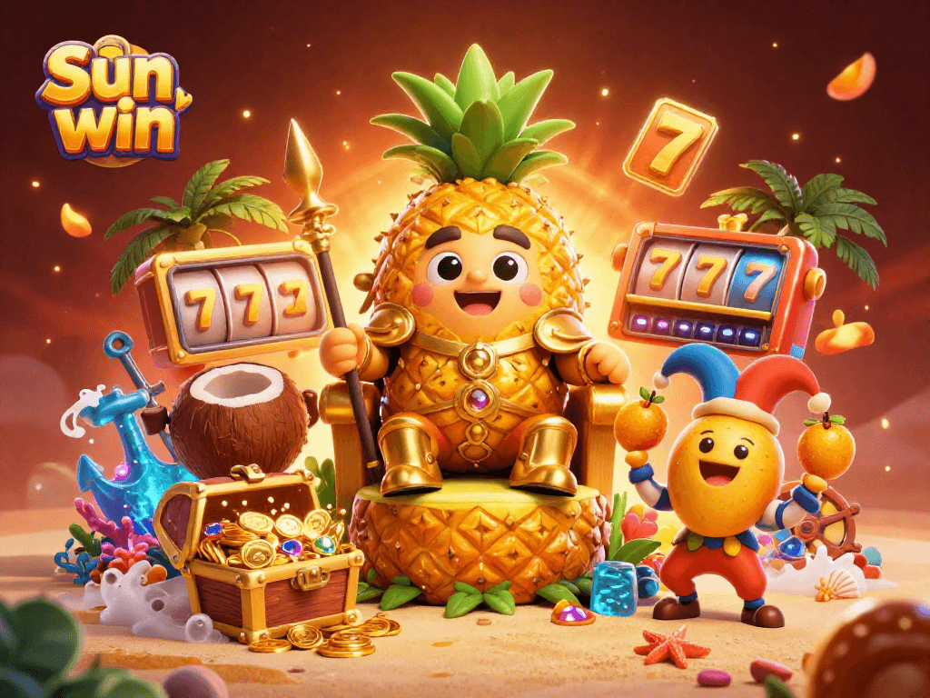 Win big with Sun win as the golden pineapple king commands the casino scene!