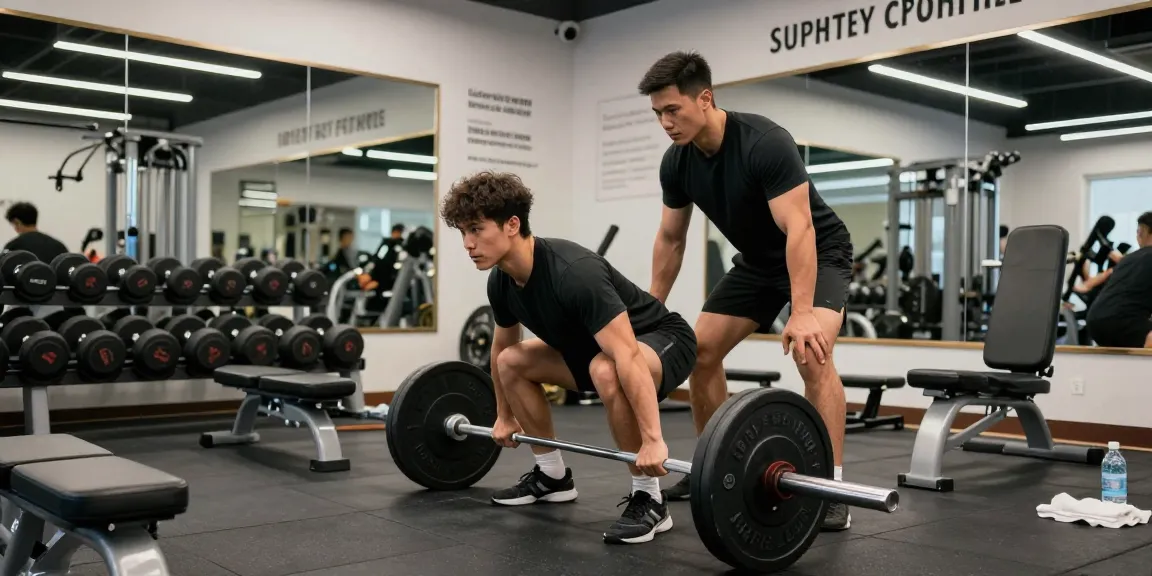 Schnelles Muskelwachstum mit Steroidshop: Athlet hebt Gewichte im Fitnessstudio