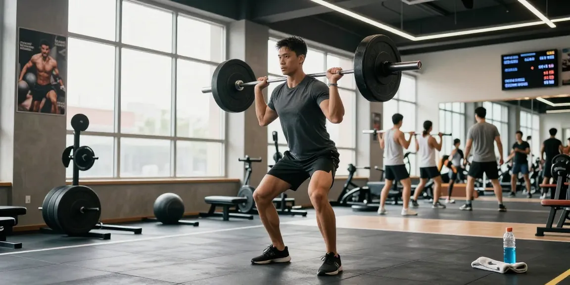 Globale Pharma Steroide in einem modernen Fitnessstudio, Athlet beim Gewichtheben.