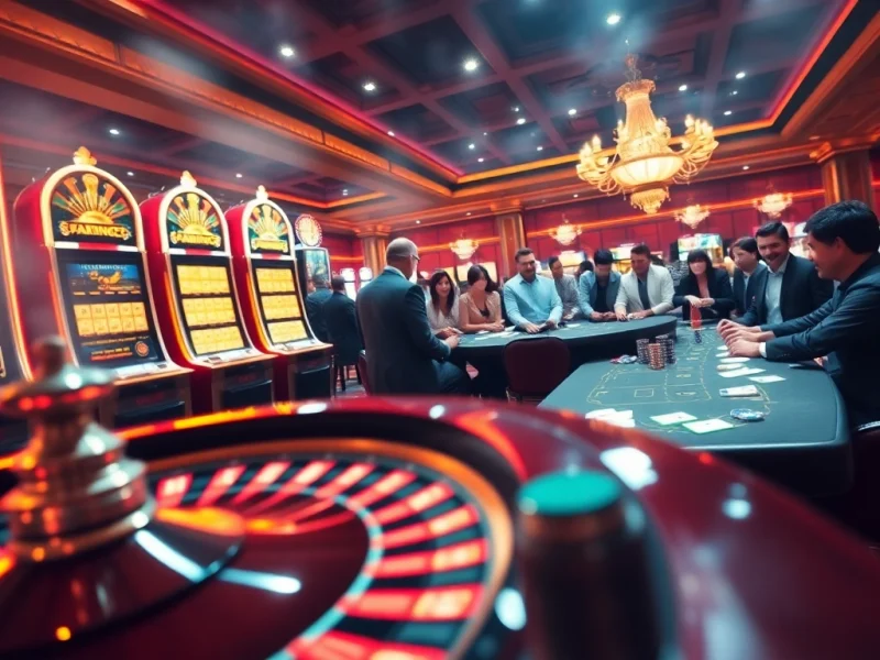 Experience the excitement of gambling at https://www.bdtk1.org/ with a vibrant casino scene featuring roulette and poker.