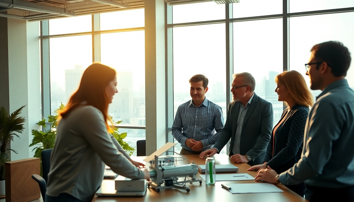 Headhunter Ingenieure arbeiten zusammen in einem modernen Büro und fördern Talente.
