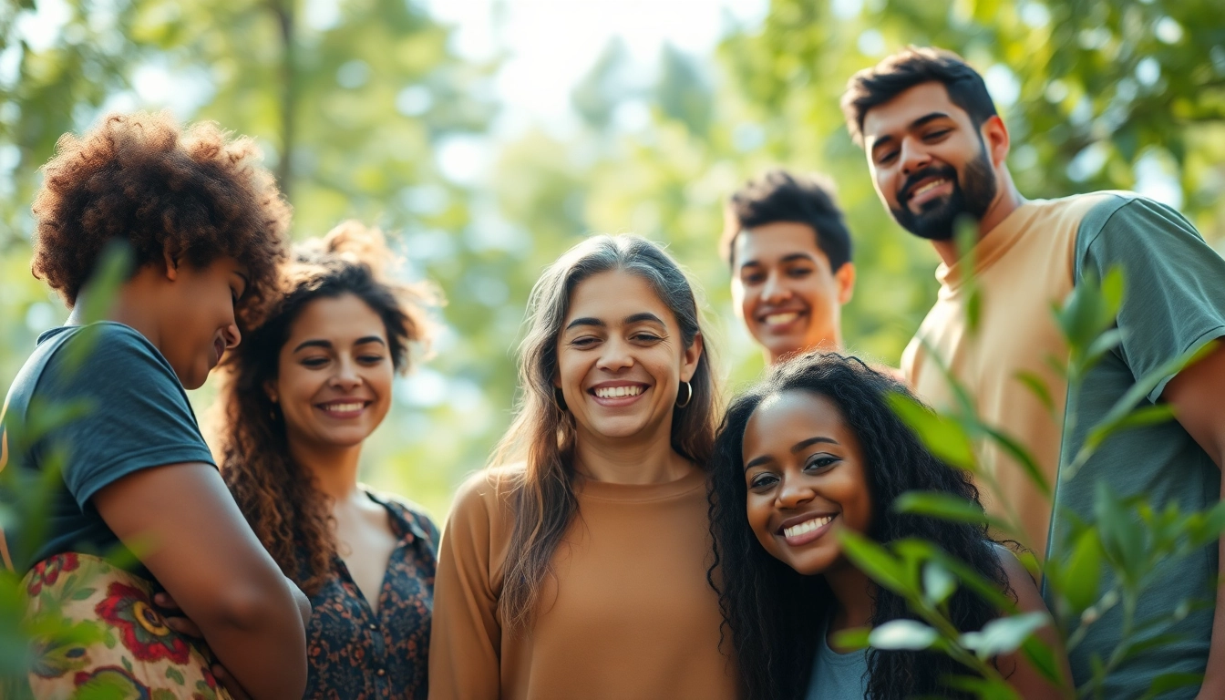 Illustration promoting mental health awareness through diverse individuals in a supportive circle.