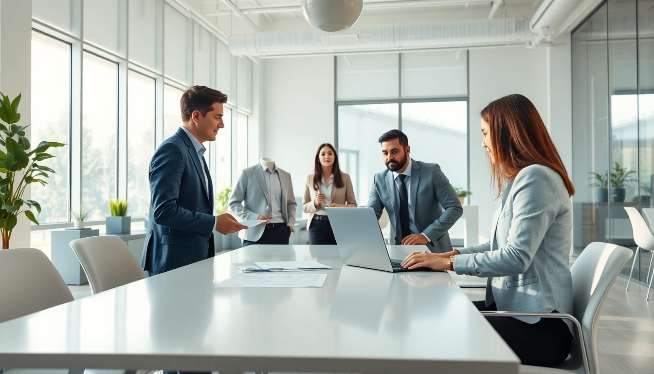 Headhunter Ingenieure berät einen Ingenieur in einem modernen Büro.